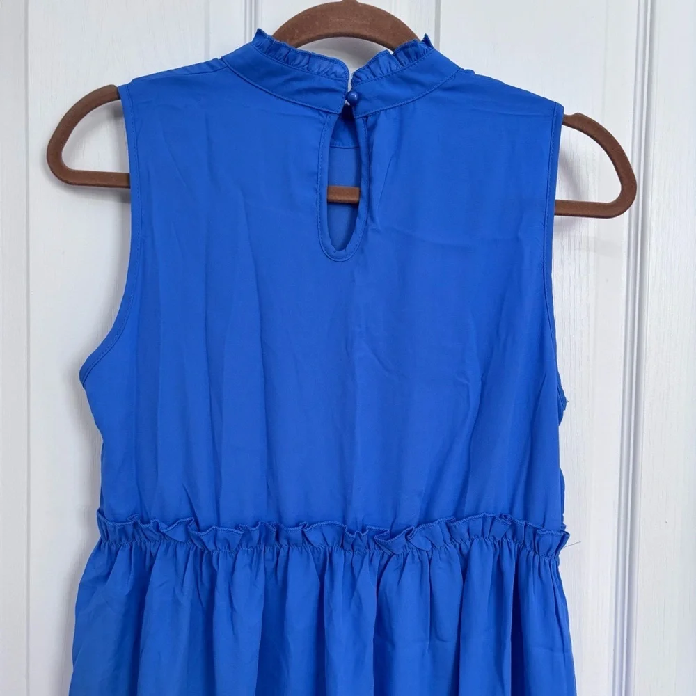 Blue Tiered Ruffle Dress | RACHEAL S - Picture 9 of 11